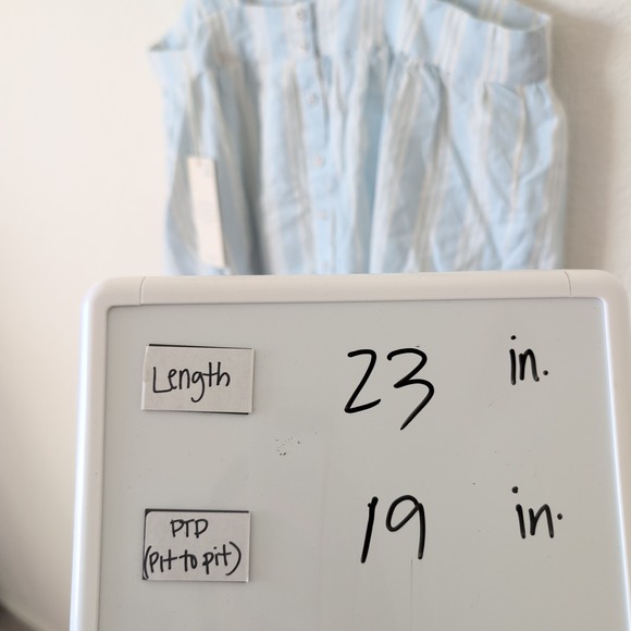 NWT Calypso St Barth Sleep Striped Cotton Tank Top Women's Pajama S Blue White - Picture 5 of 9